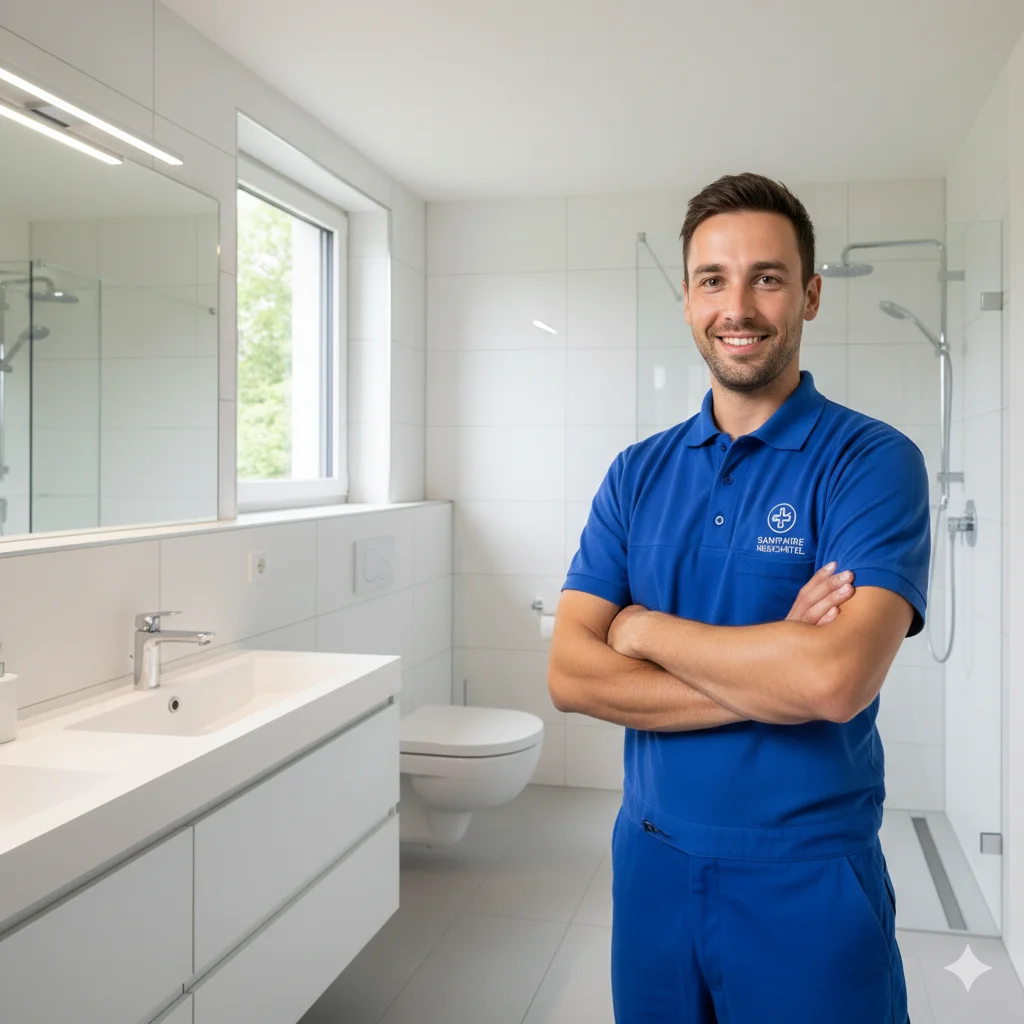 Plombier Sanitaire Neuchâtel en intervention sur une installation