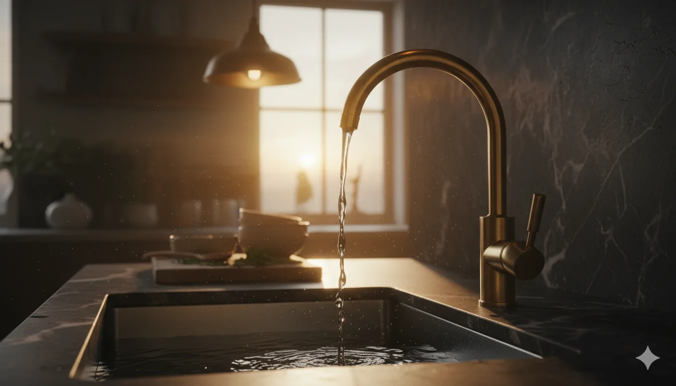 Robinet avec perte de pression causée par une fuite