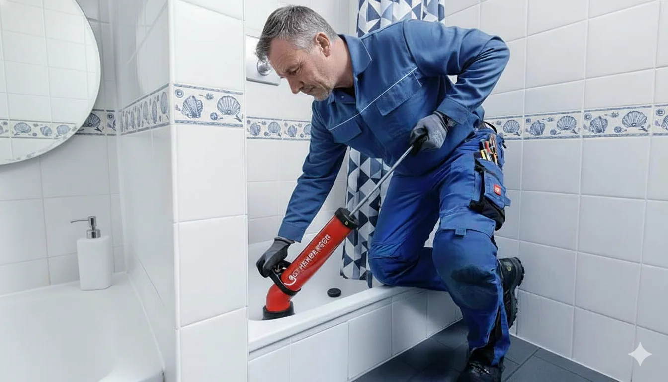 Outils professionnels pour débouchage de toilettes